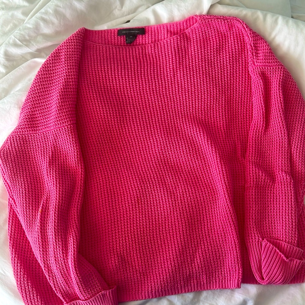Pink sweater from a boutique in Seattle!